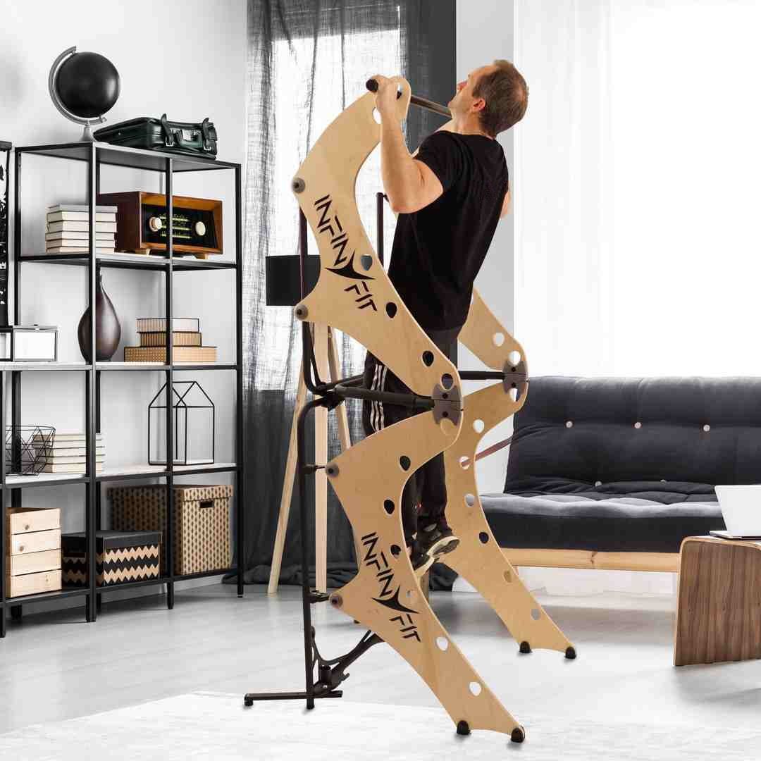 InfinyFit 130 – Chaise Romaine Pliable Complète – Musculation Au Poids Du Corps, Plus De 140 Exercices, Fabrication Française, 130 Kg Max